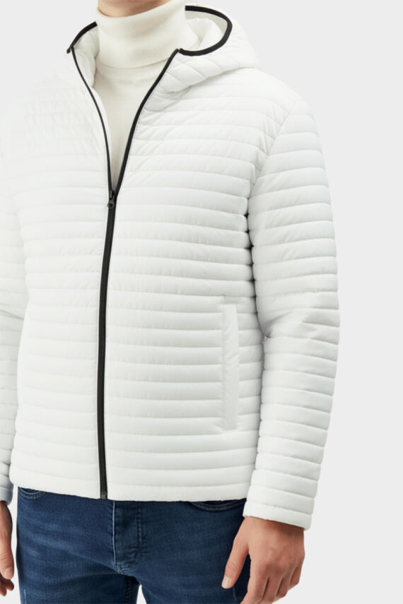 İçi Astarlı Su ve Rüzgar Geçirmez Cepli Kapüşonlu Erkek Mont - 50