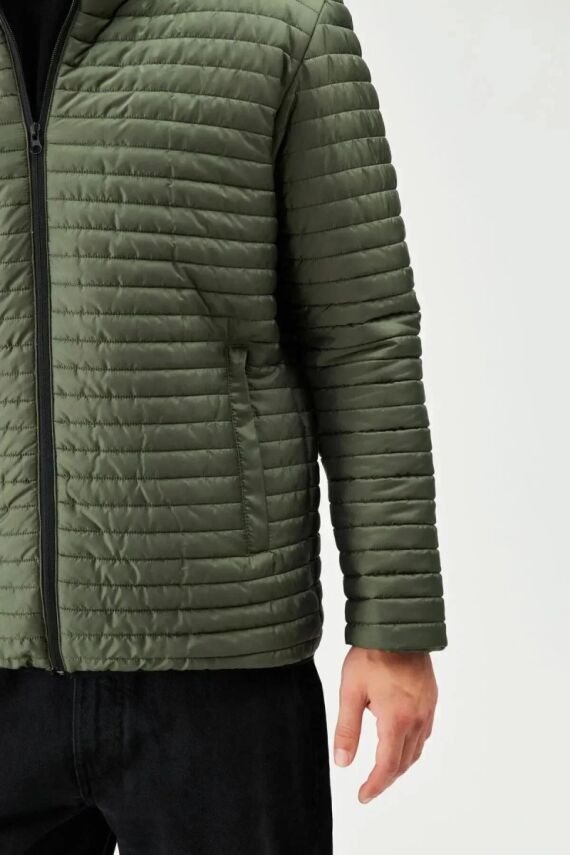 İçi Astarlı Su ve Rüzgar Geçirmez Cepli Kapüşonlu Erkek Mont - 10