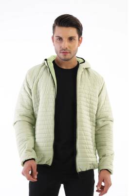 İçi Astarlı Su ve Rüzgar Geçirmez Cepli Kapüşonlu Erkek Mont - 17