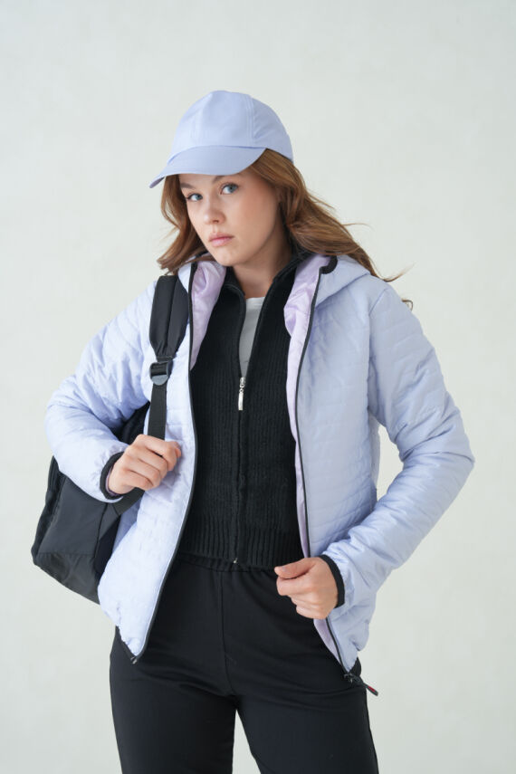 D1fference İçi Astarlı Cepli Kapüşonlu Jel Elyaflı Su ve Rügar Geçirmez Kadın Kışlık Mont - 61