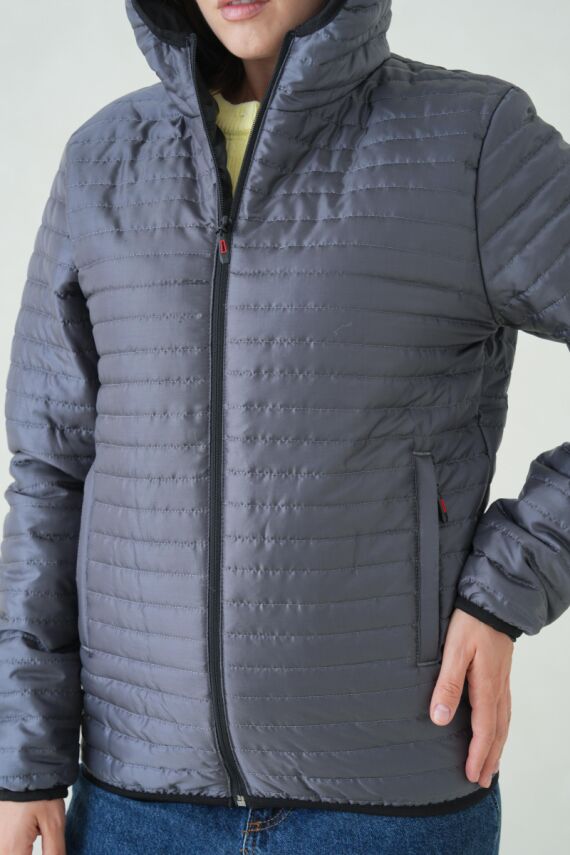 İçi Astarlı Su ve Rüzgar Geçirmez Cepli Kapüşonlu Kadın Mont - 41