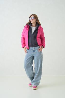 İçi Astarlı Su ve Rüzgar Geçirmez Cepli Kapüşonlu Kadın Mont - 44