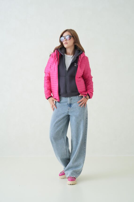 İçi Astarlı Su ve Rüzgar Geçirmez Cepli Kapüşonlu Kadın Mont - 44