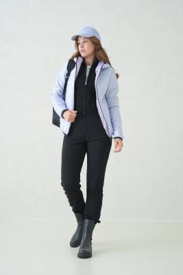 İçi Astarlı Su ve Rüzgar Geçirmez Cepli Kapüşonlu Kadın Mont - 51