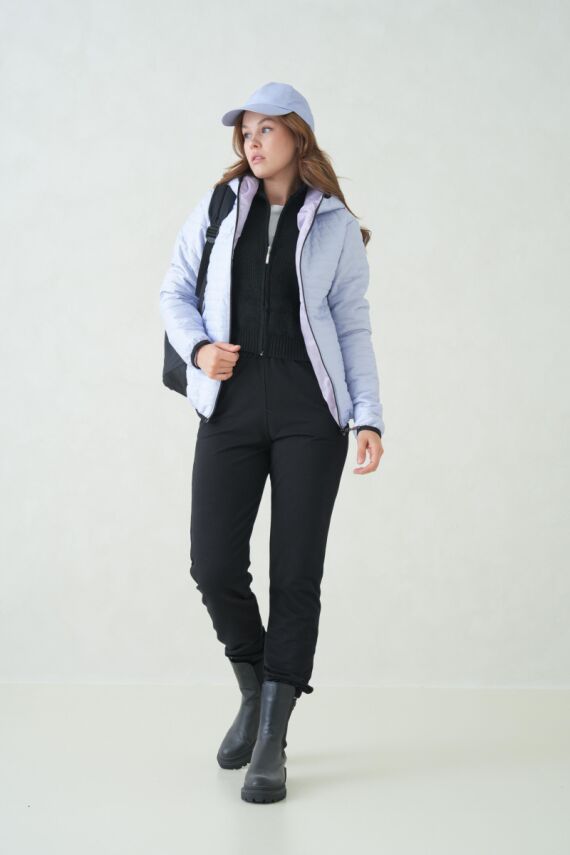 İçi Astarlı Su ve Rüzgar Geçirmez Cepli Kapüşonlu Kadın Mont - 51