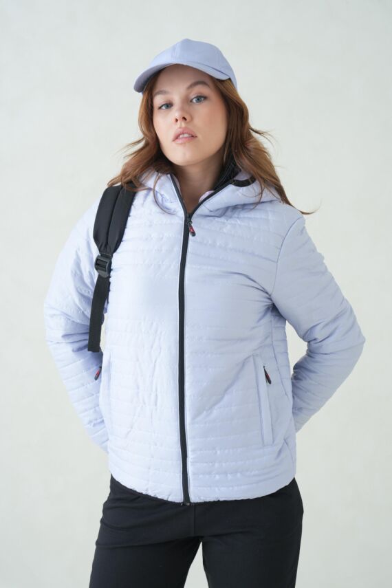 İçi Astarlı Su ve Rüzgar Geçirmez Cepli Kapüşonlu Kadın Mont - 52