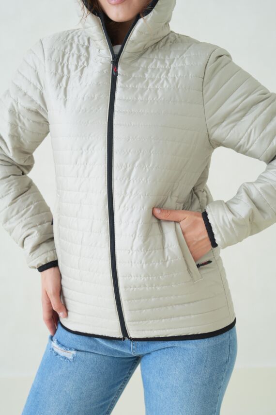 İçi Astarlı Su ve Rüzgar Geçirmez Cepli Kapüşonlu Kadın Mont - 59