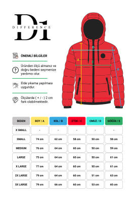 D1fference İçi Astarlı Cepli Kapüşonlu Jel Elyaflı Su ve Rügar Geçirmez Kadın Kışlık Mont - 7