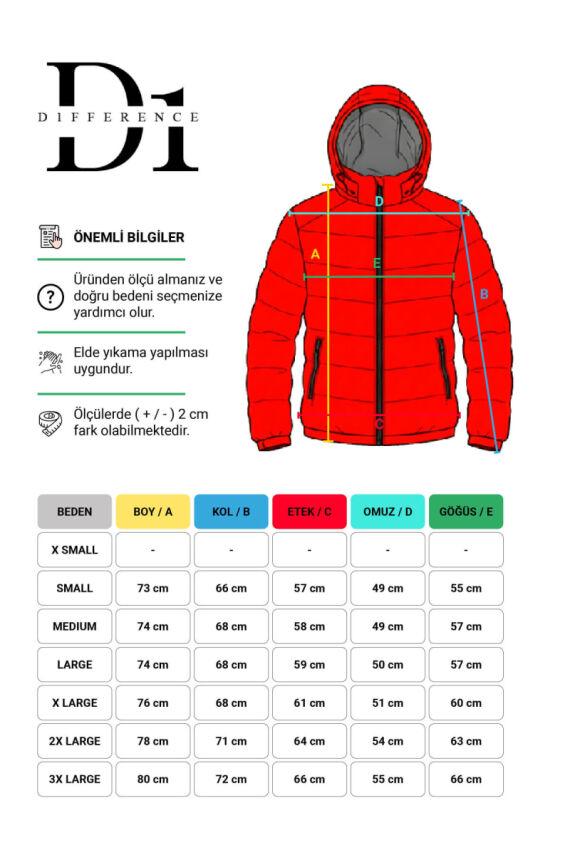 D1fference İçi Astarlı Cepli Kapüşonlu Jel Elyaflı Su ve Rügar Geçirmez Kadın Kışlık Mont - 12