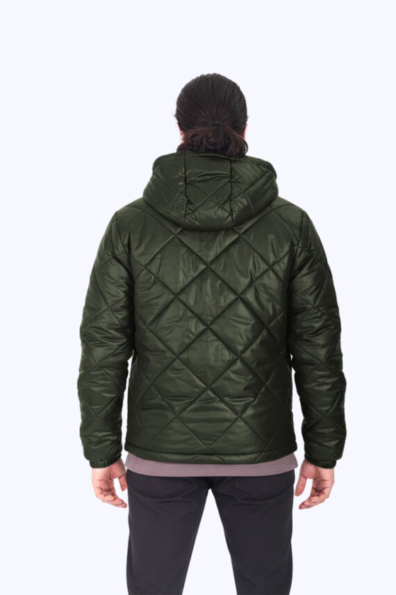 Su ve Rüzgar Geçirmez Jel Elyaflı Kapitone Cepli Spor Mont - 4