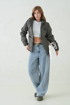 D1fference İçi Astarlı Cepli Kapüşonlu Jel Elyaflı Su ve Rügar Geçirmez Kadın Kışlık Mont - 2