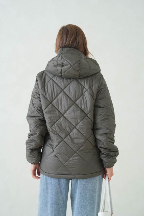 D1fference İçi Astarlı Cepli Kapüşonlu Jel Elyaflı Su ve Rügar Geçirmez Kadın Kışlık Mont - 5