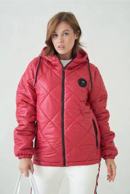 D1fference İçi Astarlı Cepli Kapüşonlu Jel Elyaflı Su ve Rügar Geçirmez Kadın Kışlık Mont - 7