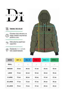 D1fference İçi Astarlı Cepli Kapüşonlu Jel Elyaflı Su ve Rügar Geçirmez Kadın Kışlık Mont - 12