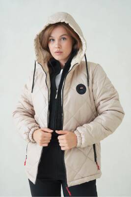 D1fference İçi Astarlı Cepli Kapüşonlu Jel Elyaflı Su ve Rügar Geçirmez Kadın Kışlık Mont - 13