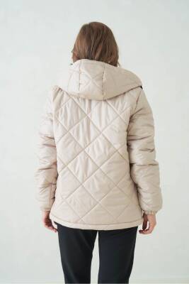 D1fference İçi Astarlı Cepli Kapüşonlu Jel Elyaflı Su ve Rügar Geçirmez Kadın Kışlık Mont - 17