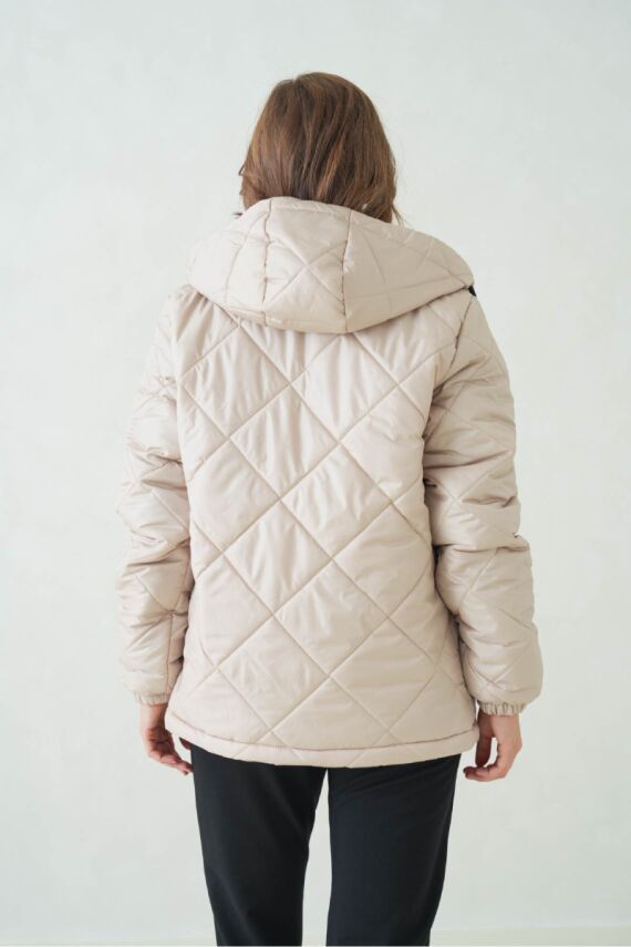 D1fference İçi Astarlı Cepli Kapüşonlu Jel Elyaflı Su ve Rügar Geçirmez Kadın Kışlık Mont - 17