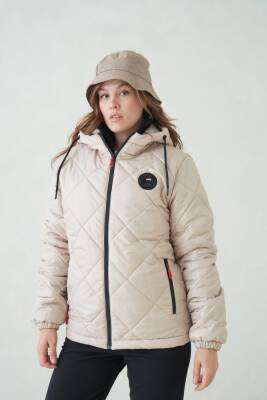 Su ve Rüzgar Geçirmez Jel Elyaflı Kapitone Cepli Spor Mont - 4