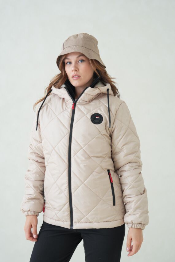 Su ve Rüzgar Geçirmez Jel Elyaflı Kapitone Cepli Spor Mont - 4