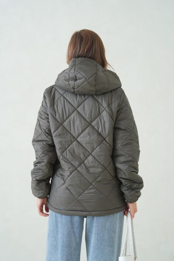 Su ve Rüzgar Geçirmez Jel Elyaflı Kapitone Cepli Spor Mont - 12