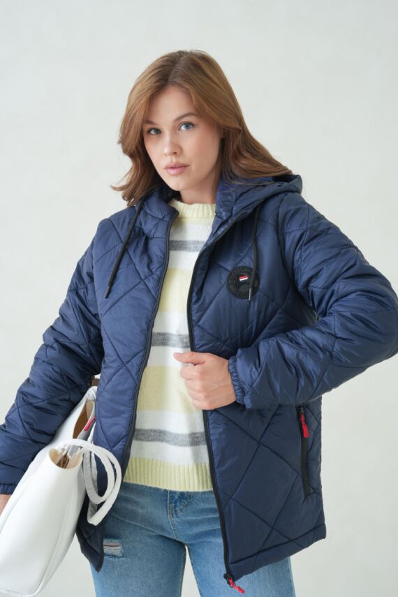 Su ve Rüzgar Geçirmez Jel Elyaflı Kapitone Cepli Spor Mont - 19