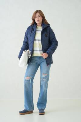 Su ve Rüzgar Geçirmez Jel Elyaflı Kapitone Cepli Spor Mont - 21