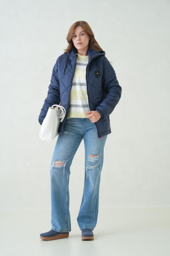 Su ve Rüzgar Geçirmez Jel Elyaflı Kapitone Cepli Spor Mont - 21