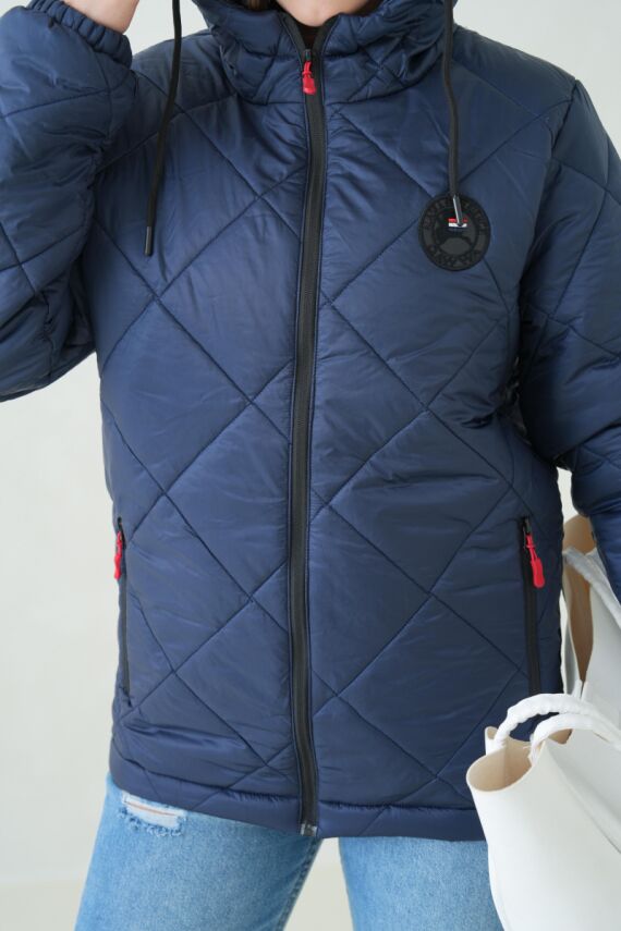 Su ve Rüzgar Geçirmez Jel Elyaflı Kapitone Cepli Spor Mont - 23