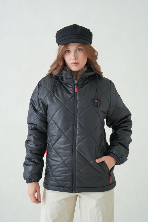 Su ve Rüzgar Geçirmez Jel Elyaflı Kapitone Cepli Spor Mont - 25