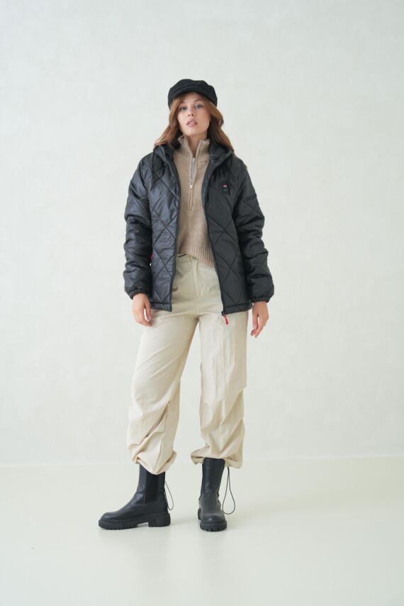 Su ve Rüzgar Geçirmez Jel Elyaflı Kapitone Cepli Spor Mont - 27