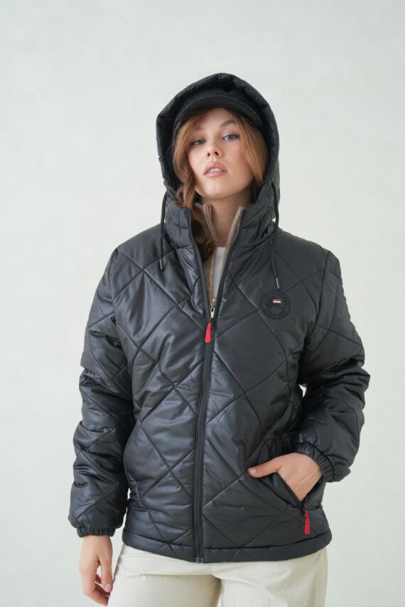 Su ve Rüzgar Geçirmez Jel Elyaflı Kapitone Cepli Spor Mont - 28