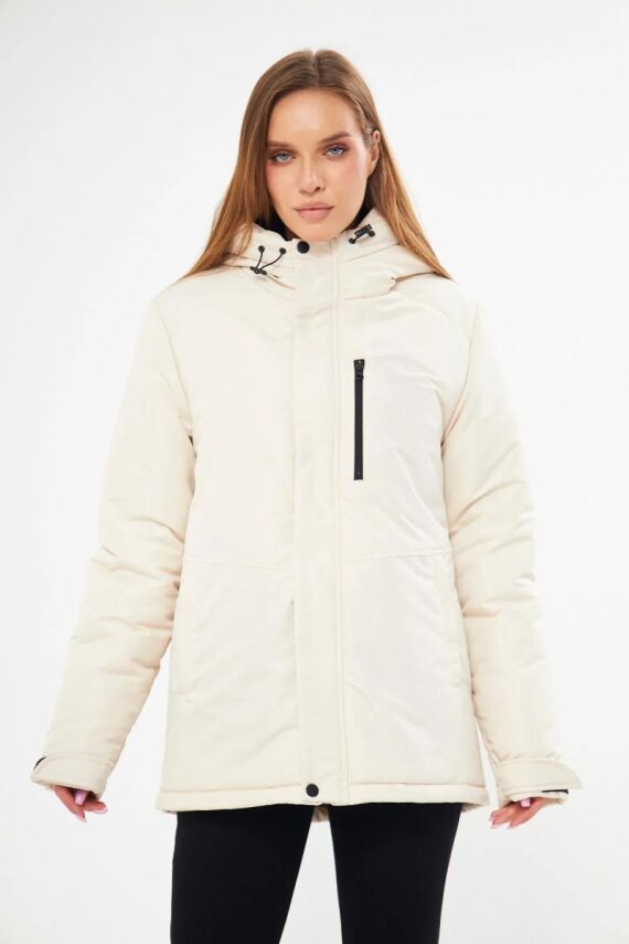 İçi Astarlı Su ve Rüzgar Geçirmez Cepli Kapüşonlu Kadın Mont - 19