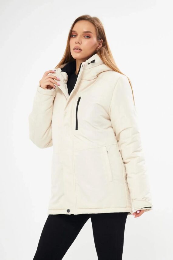 İçi Astarlı Su ve Rüzgar Geçirmez Cepli Kapüşonlu Kadın Mont - 20