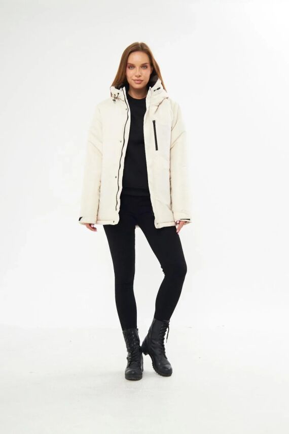 İçi Astarlı Su ve Rüzgar Geçirmez Cepli Kapüşonlu Kadın Mont - 22