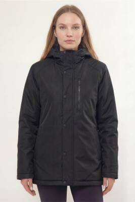 D1fference İçi Astarlı Cepli Kapüşonlu Jel Elyaflı Su ve Rügar Geçirmez Kadın Kışlık Mont - 7