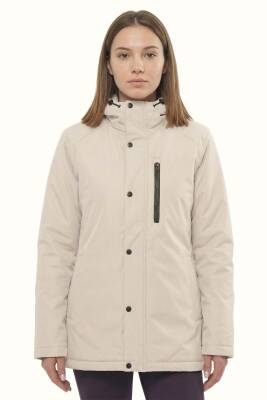 D1fference İçi Astarlı Cepli Kapüşonlu Jel Elyaflı Su ve Rügar Geçirmez Kadın Kışlık Mont - 13