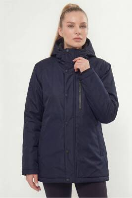 D1fference İçi Astarlı Cepli Kapüşonlu Jel Elyaflı Su ve Rügar Geçirmez Kadın Kışlık Mont - 20