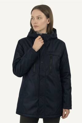 D1fference İçi Astarlı Cepli Kapüşonlu Jel Elyaflı Su ve Rügar Geçirmez Kadın Kışlık Mont