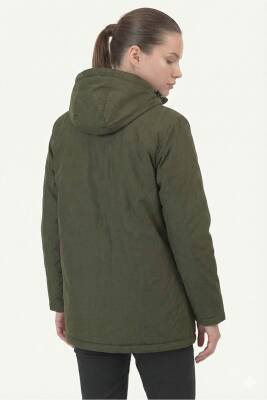 D1fference İçi Astarlı Cepli Kapüşonlu Jel Elyaflı Su ve Rügar Geçirmez Kadın Kışlık Mont - 17