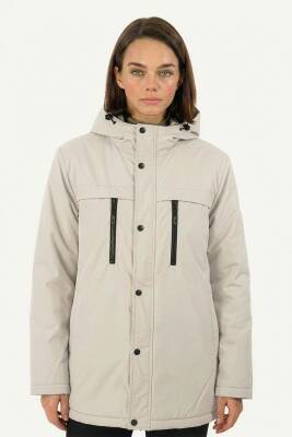 D1fference İçi Astarlı Cepli Kapüşonlu Jel Elyaflı Su ve Rügar Geçirmez Kadın Kışlık Mont - 25