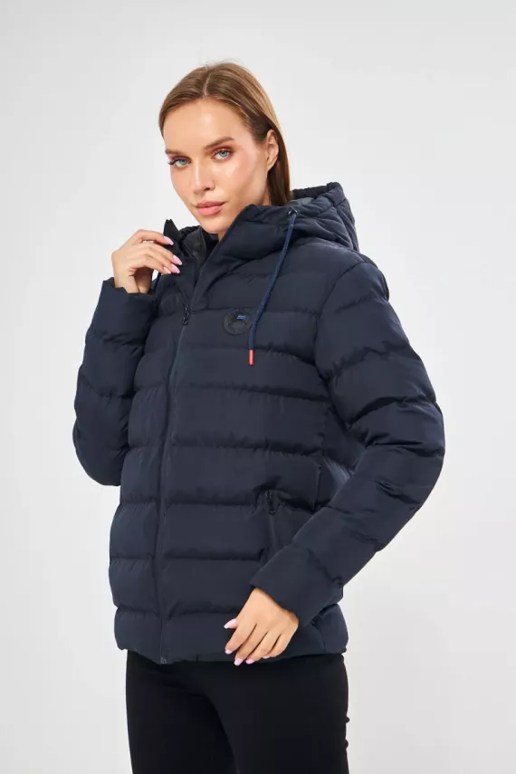 D1fference İçi Astarlı Cepli Kapüşonlu Jel Elyaflı Su ve Rügar Geçirmez Kadın Kışlık Mont - 2