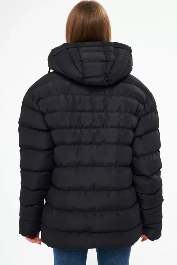 D1fference İçi Astarlı Cepli Kapüşonlu Jel Elyaflı Su ve Rügar Geçirmez Kadın Kışlık Mont - 11