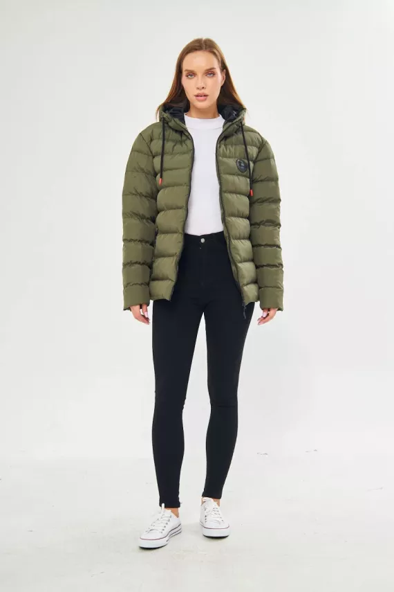 D1fference İçi Astarlı Cepli Kapüşonlu Jel Elyaflı Su ve Rügar Geçirmez Kadın Kışlık Mont - 22