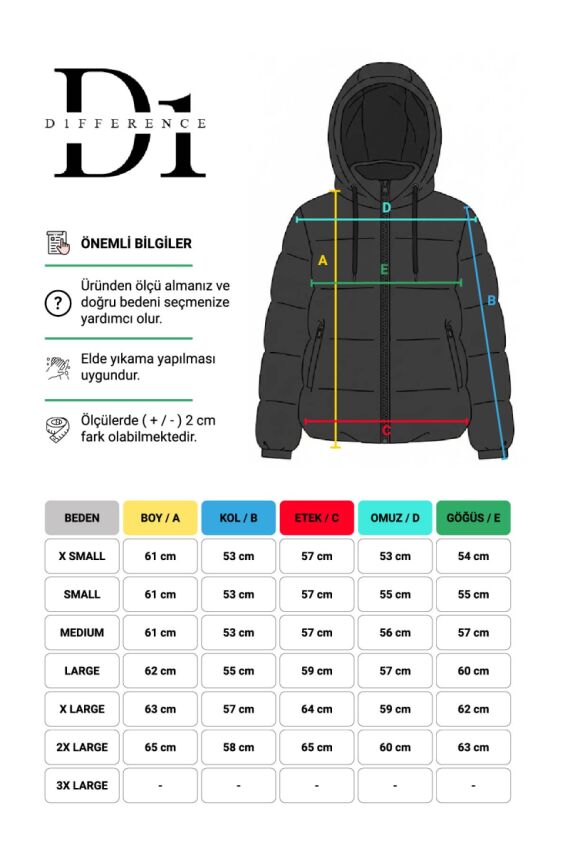 D1fference İçi Astarlı Cepli Kapüşonlu Jel Elyaflı Su ve Rügar Geçirmez Kadın Kışlık Mont - 6