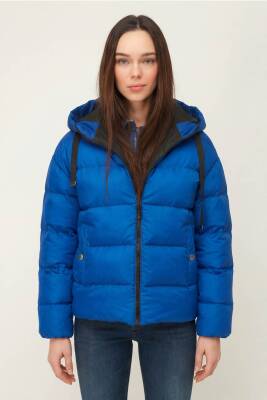 D1fference İçi Astarlı Cepli Kapüşonlu Jel Elyaflı Su ve Rügar Geçirmez Kadın Kışlık Mont - 13