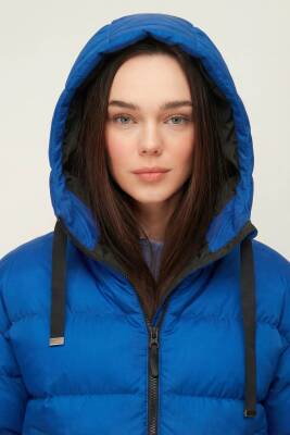 D1fference İçi Astarlı Cepli Kapüşonlu Jel Elyaflı Su ve Rügar Geçirmez Kadın Kışlık Mont - 14