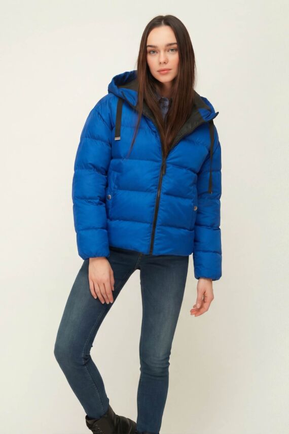 D1fference İçi Astarlı Cepli Kapüşonlu Jel Elyaflı Su ve Rügar Geçirmez Kadın Kışlık Mont - 15