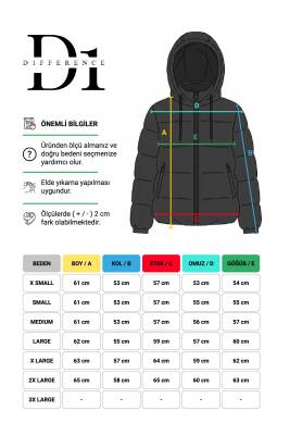 D1fference İçi Astarlı Cepli Kapüşonlu Jel Elyaflı Su ve Rügar Geçirmez Kadın Kışlık Mont - 23