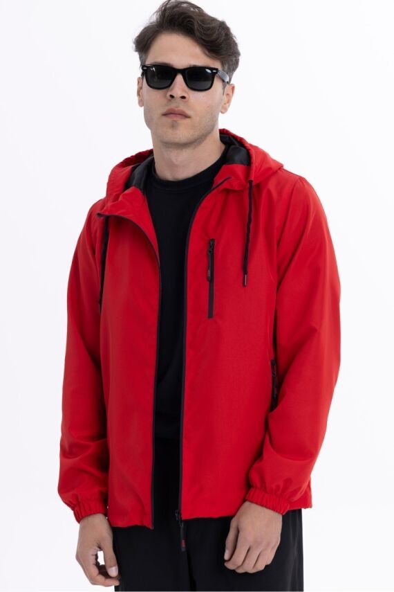 D1fference İçi Astarlı Cepli Kapüşonlu Jel Elyaflı Su ve Rügar Geçirmez Erkek Yağmurluk - 36