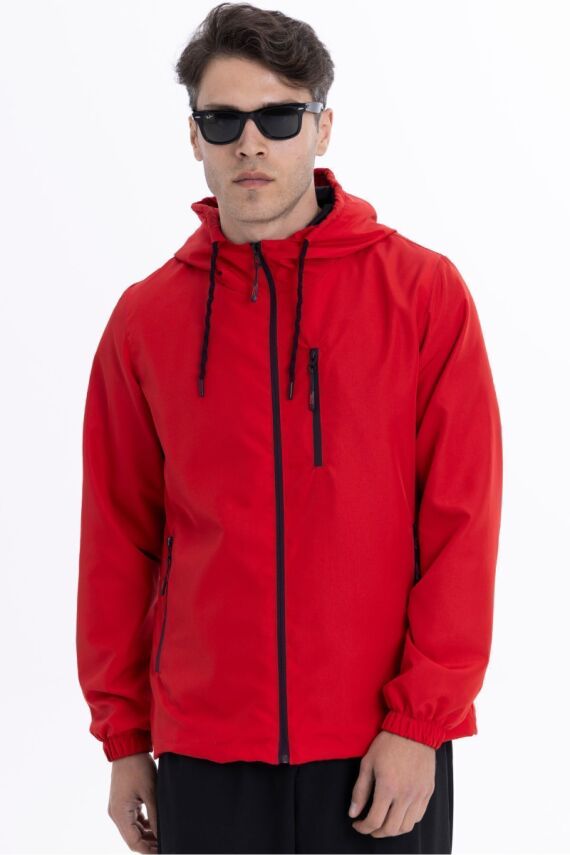 D1fference İçi Astarlı Cepli Kapüşonlu Jel Elyaflı Su ve Rügar Geçirmez Erkek Yağmurluk - 39